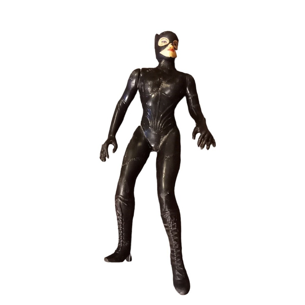 Vintage Batman Returns Catwoman 4.5" Action Figure Kenner 1992 DC Comics Black